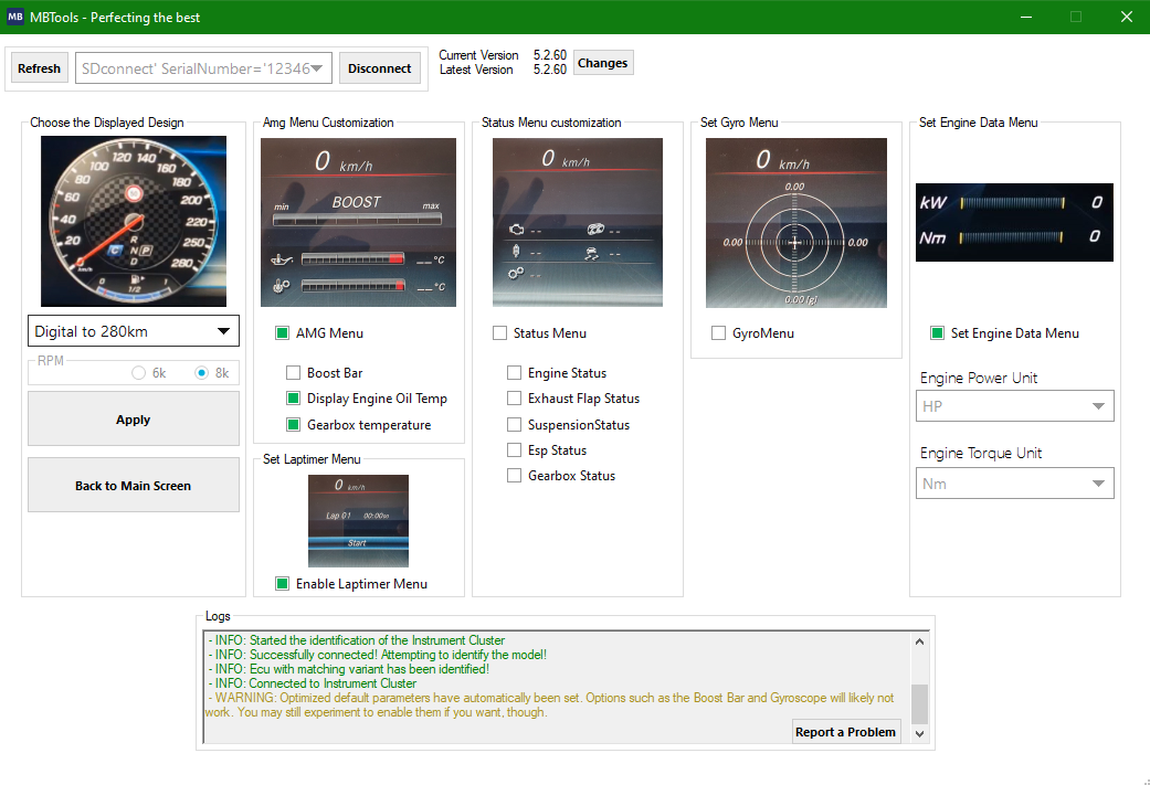 Customize your AMG Menu